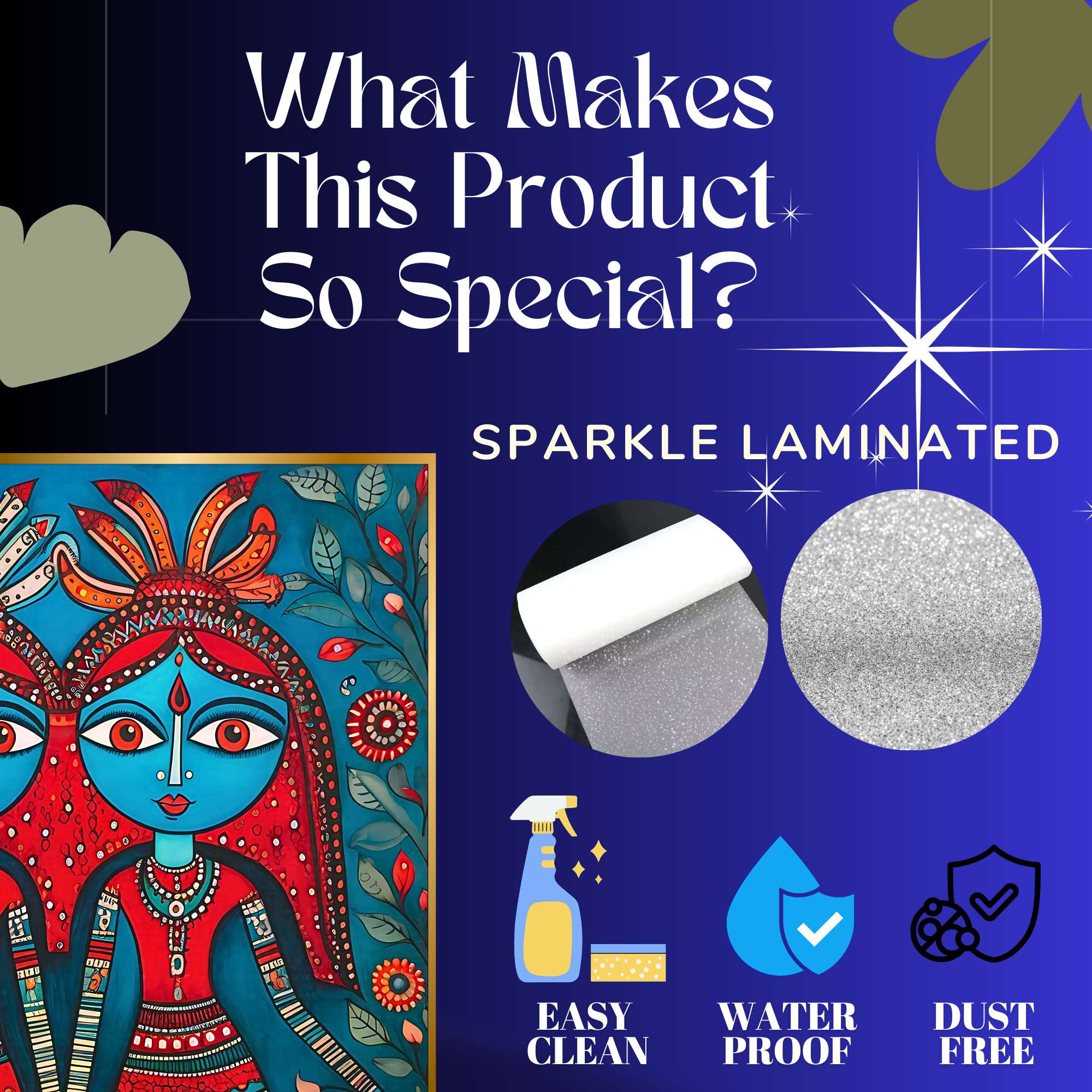 Set of Four Wall Paintings for Wall Dacoration Golden Framed Wall Paintings for Living Room & Bedroom Wall Art for Home Decoration & Office Wall Décor (13x10 inch CH-GD4-9) - Image 4